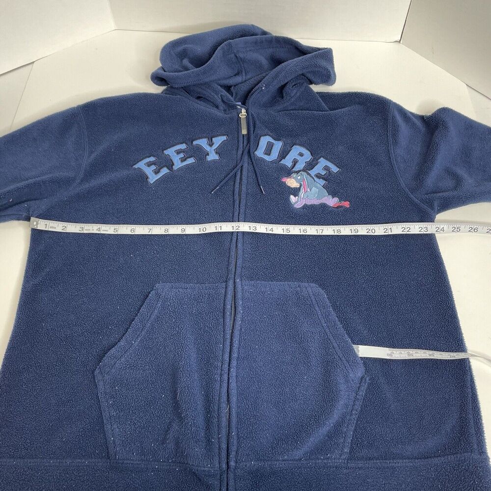 Eeyore Full Zip Hoodie Sweatshirt, Womens 1X, Dark Blue, Disney, Long Sleeve - Picture 7 of 9